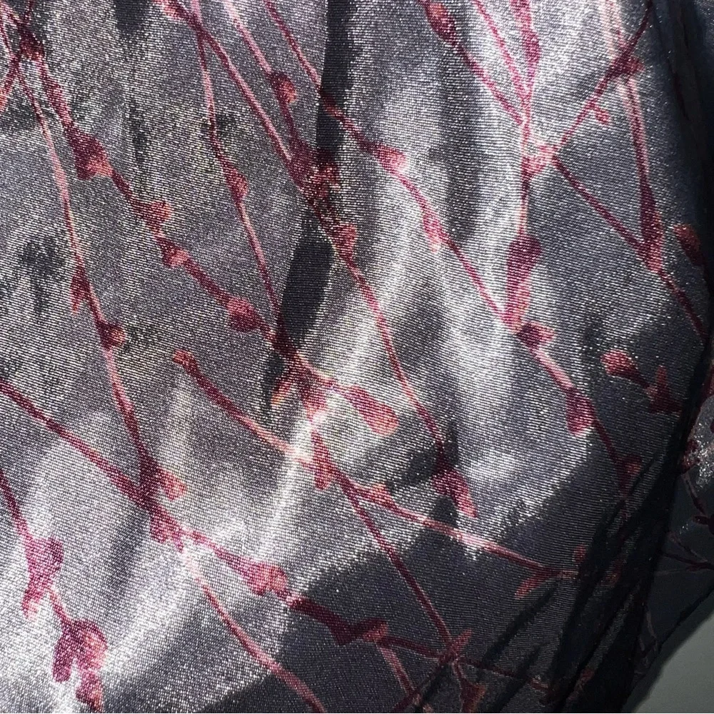 Victoria’s Secret Chemise Charcoal and Burgundy Gray Lace Satin Size Large